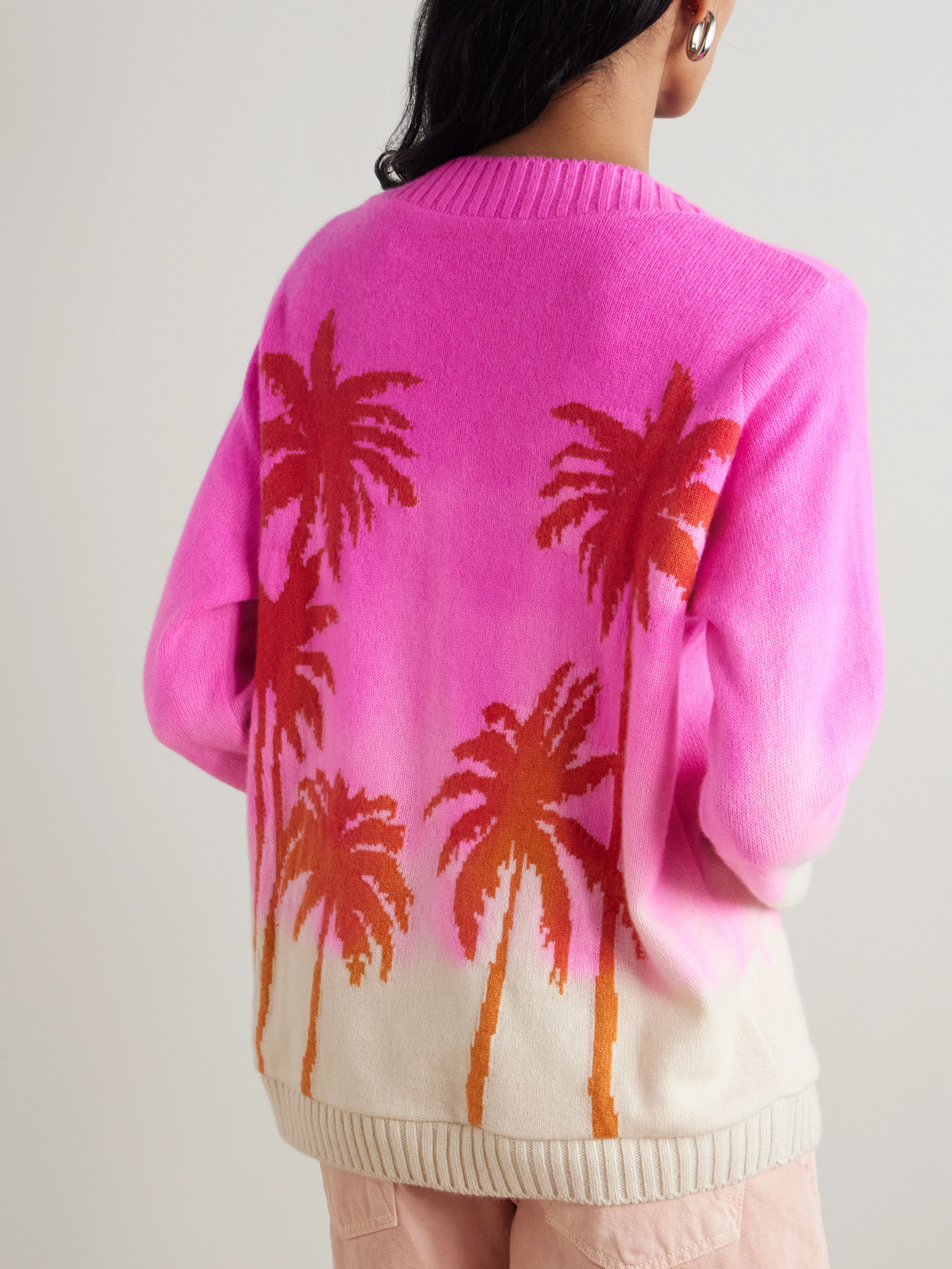 Shop The Elder Statesman Intarsia Cashmere Sweater