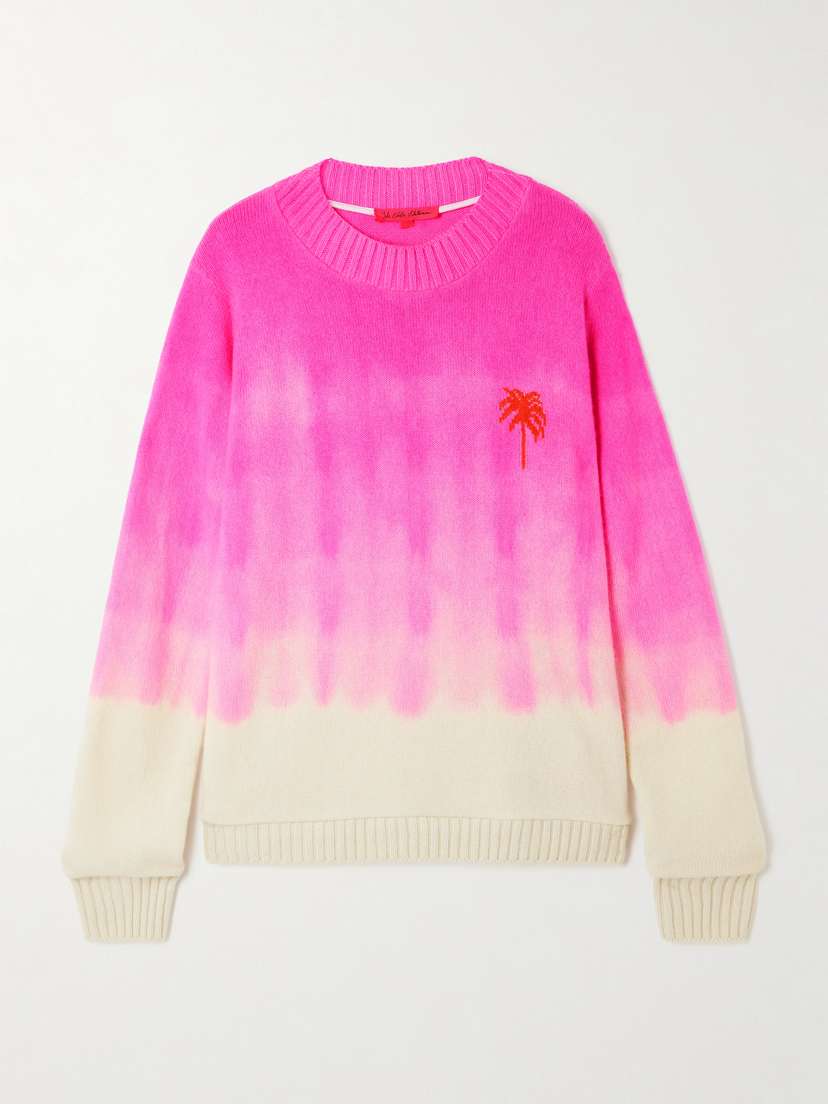 The Elder Statesman Intarsia Cashmere Sweater