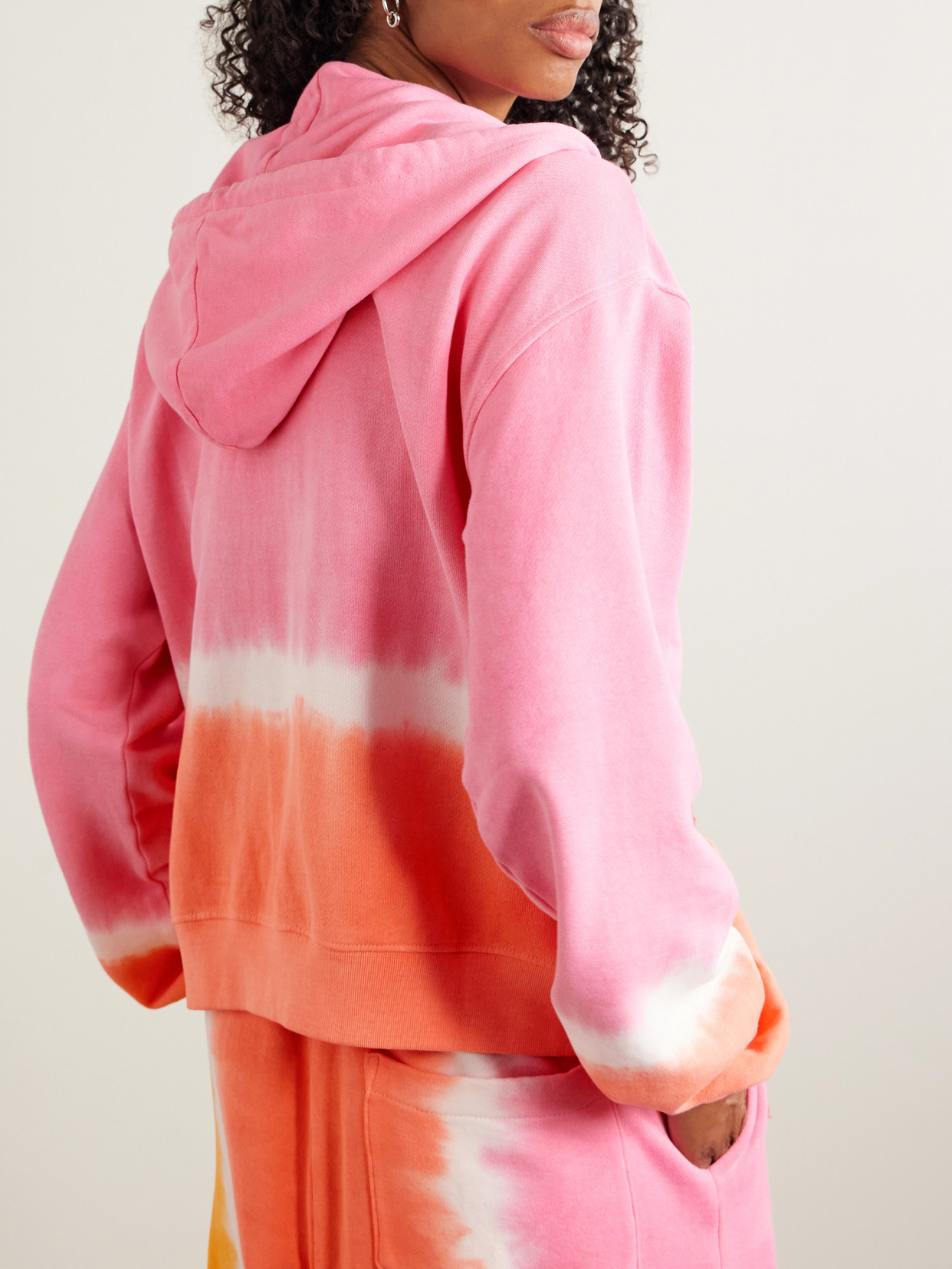 The Elder Statesman Tie-dyed Cotton And Cashmere-blend Jersey Hoodie