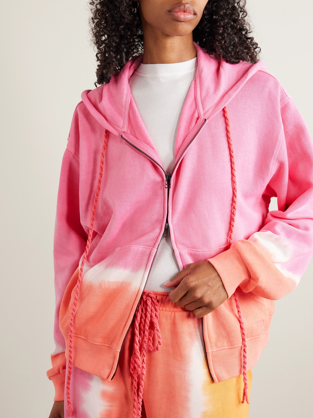 The Elder Statesman Tie-dyed Cotton And Cashmere-blend Jersey Hoodie