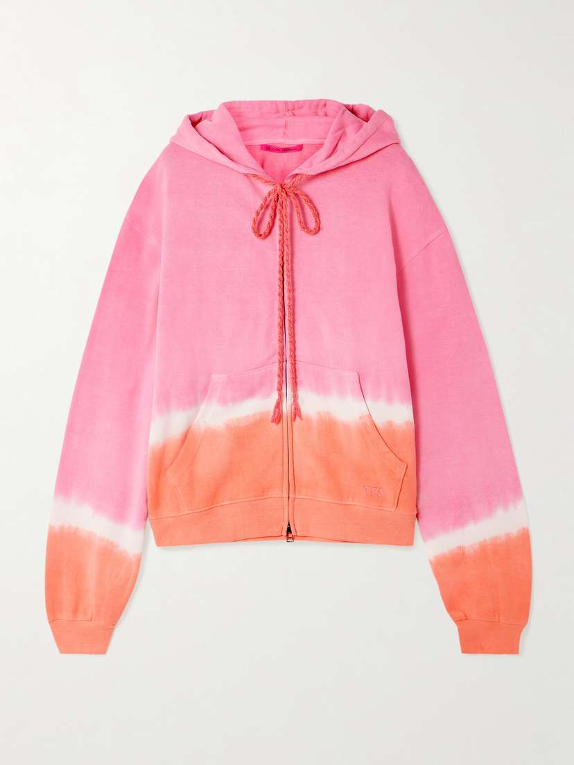 The Elder Statesman Tie-dyed Cotton And Cashmere-blend Jersey Hoodie