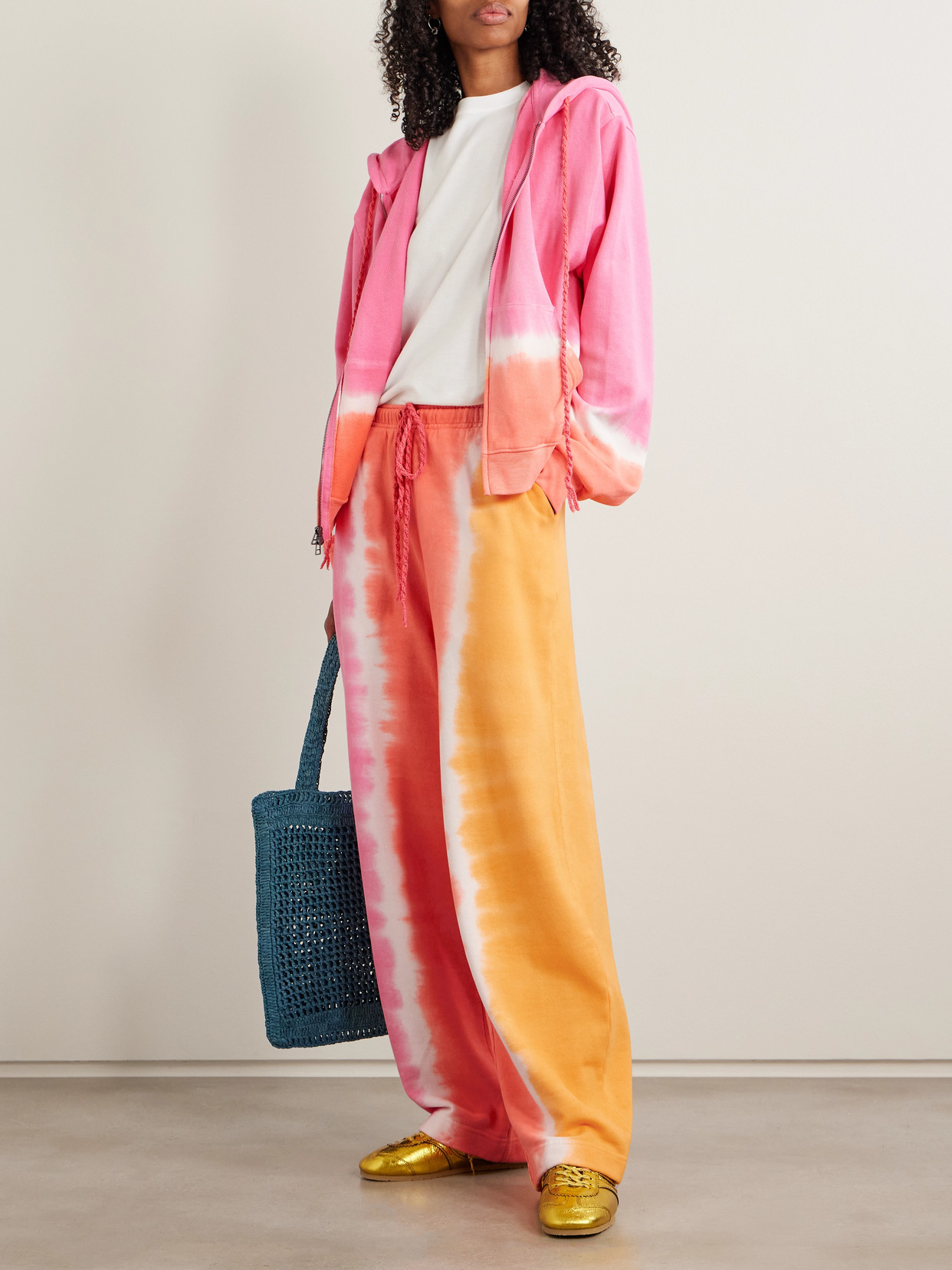 The Elder Statesman Tie-dyed Cotton And Cashmere-blend Jersey Hoodie