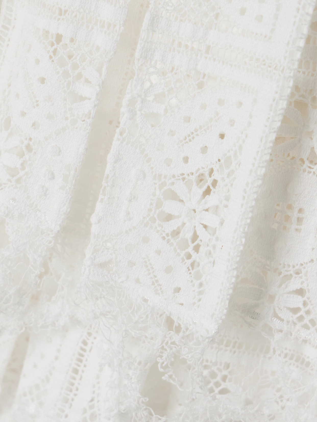 Loewe + Paula's Ibiza Frayed Pleated Broderie Anglaise Cotton-blend Jersey Mini Skirt In White