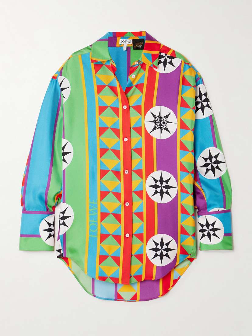 Loewe + Paula's Ibiza Printed Silk-twill Shirt