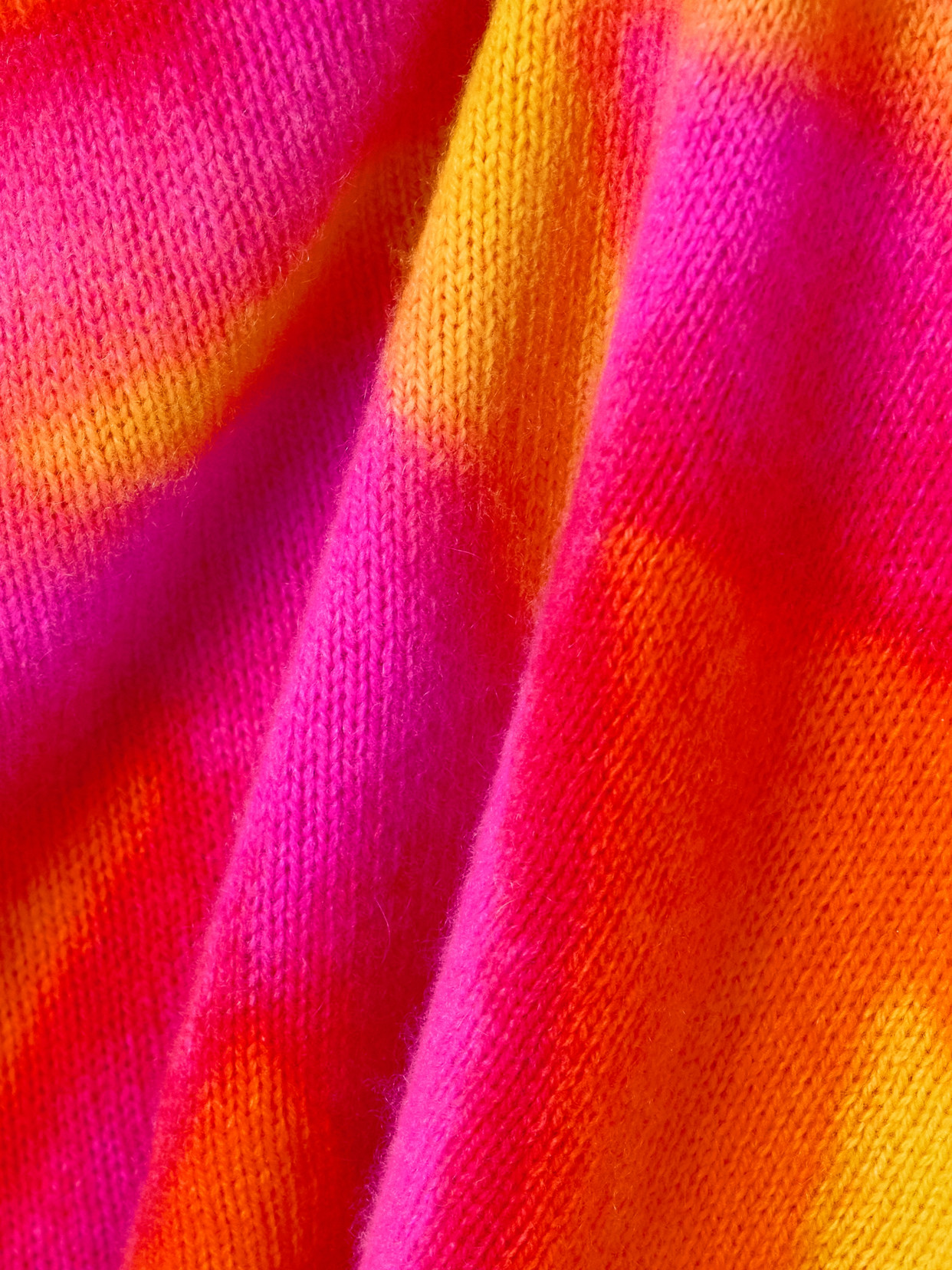The Elder Statesman Tie-dyed Cashmere Sweater In Yellow