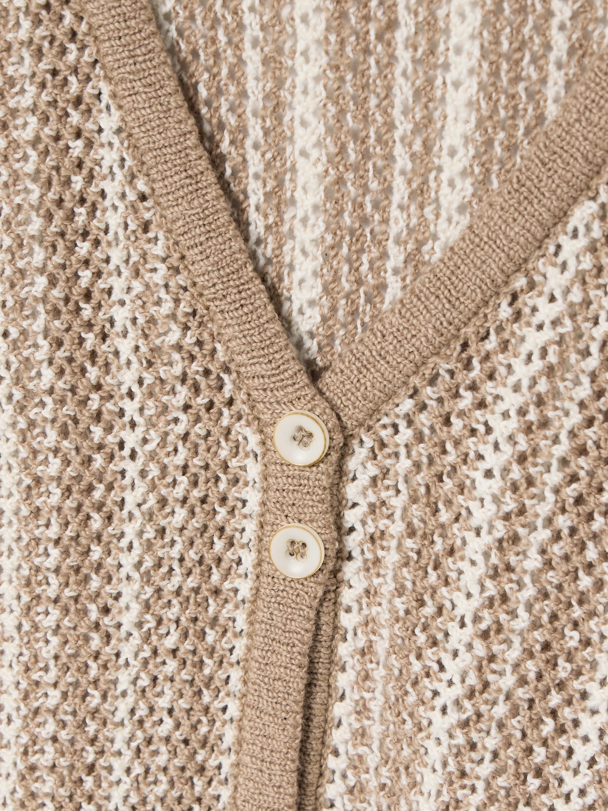 The Elder Statesman Nora Lite Striped Crocheted Cotton Cardigan