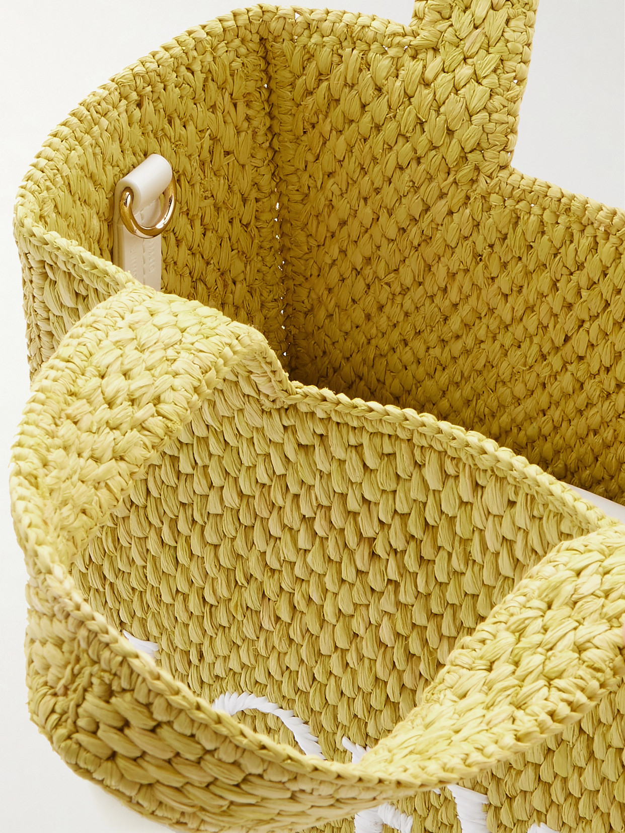 Loewe + Paula's Ibiza Embroidered Raffia Tote In Yellow