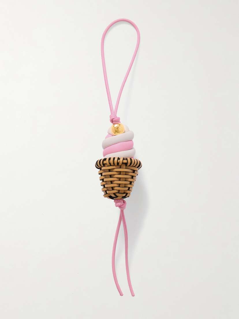 Loewe + Paula's Ibiza Ice Cream Leather And Gold-tone Bag Charm