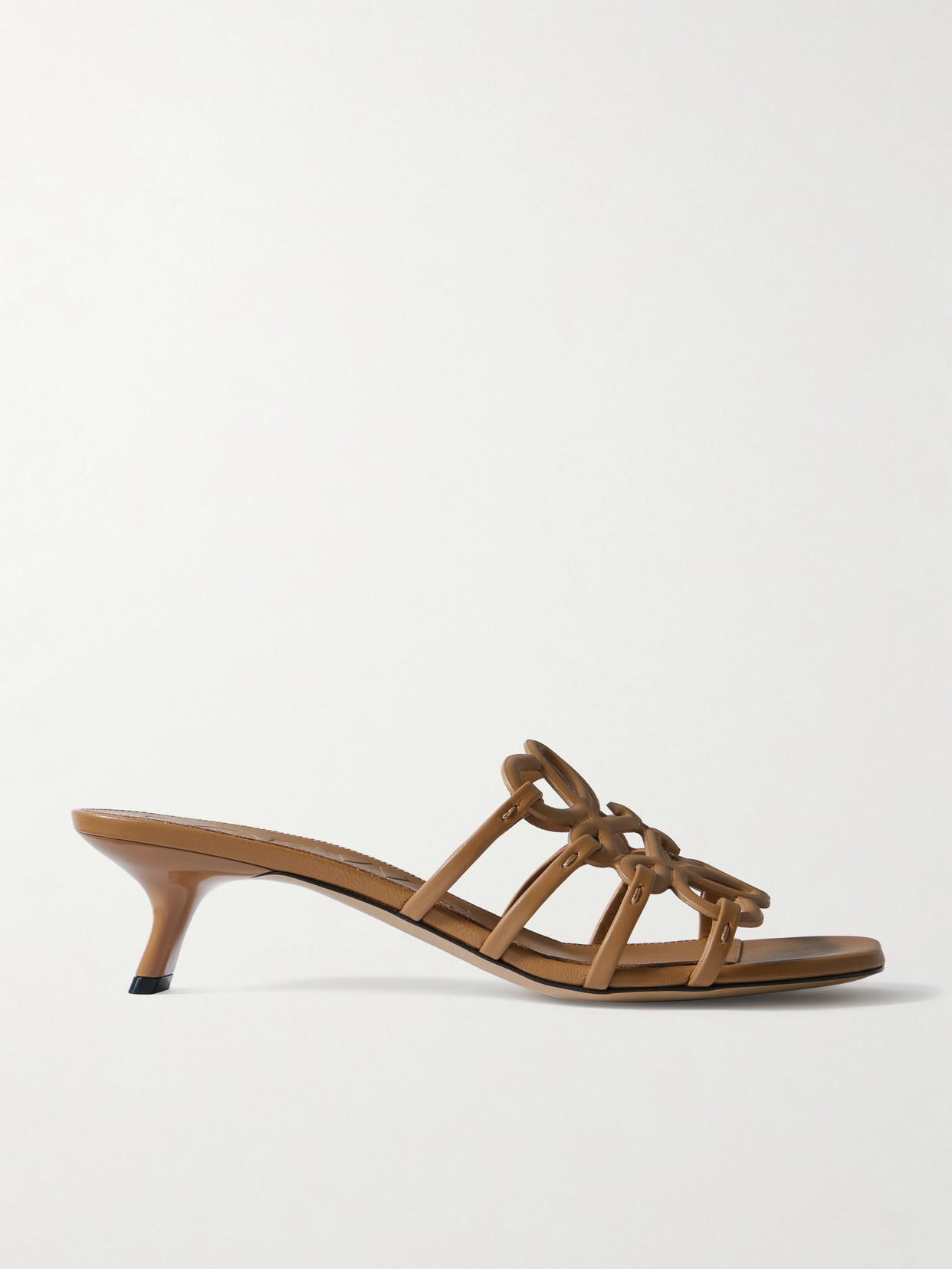 Loewe + Paula's Ibiza Petal Anagram Leather Sandals In Brown