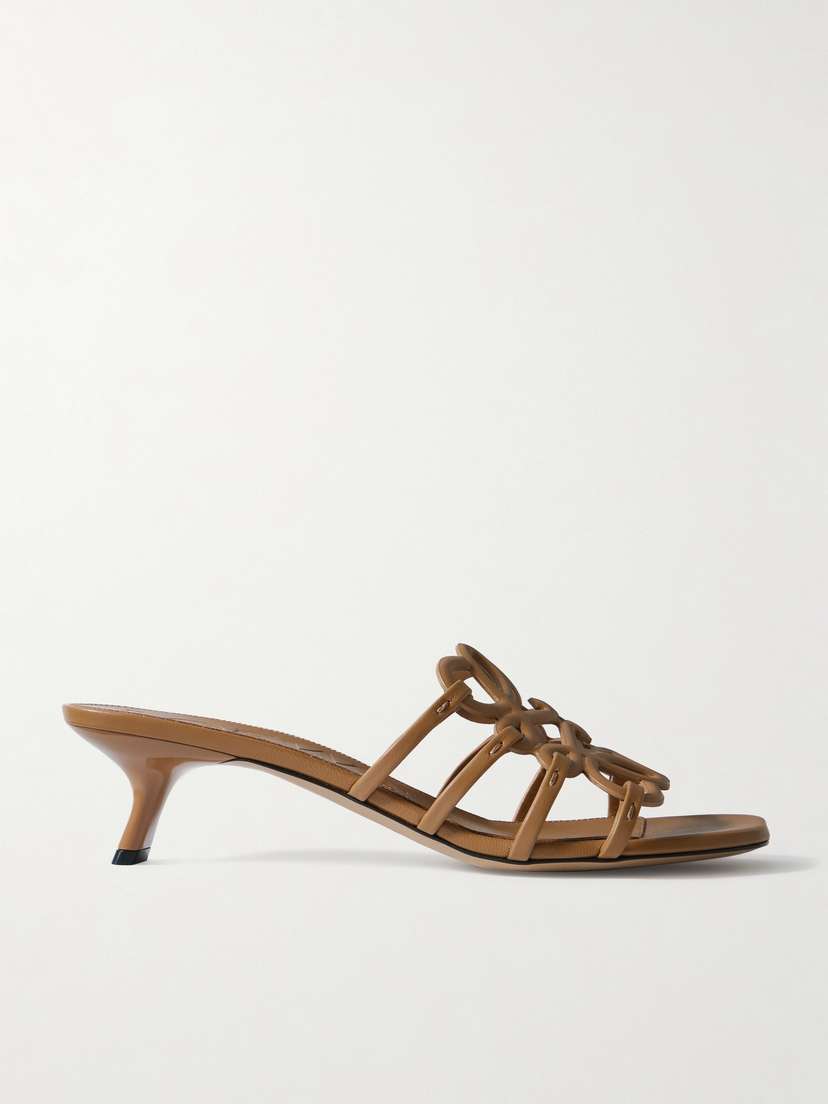 Loewe + Paula's Ibiza Petal Anagram Leather Sandals