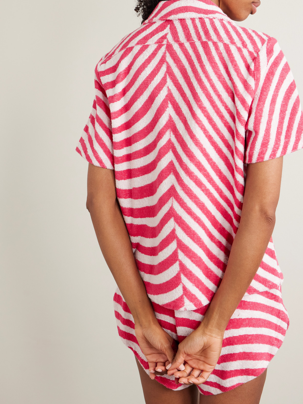 Striped Cotton-Terry Shirt