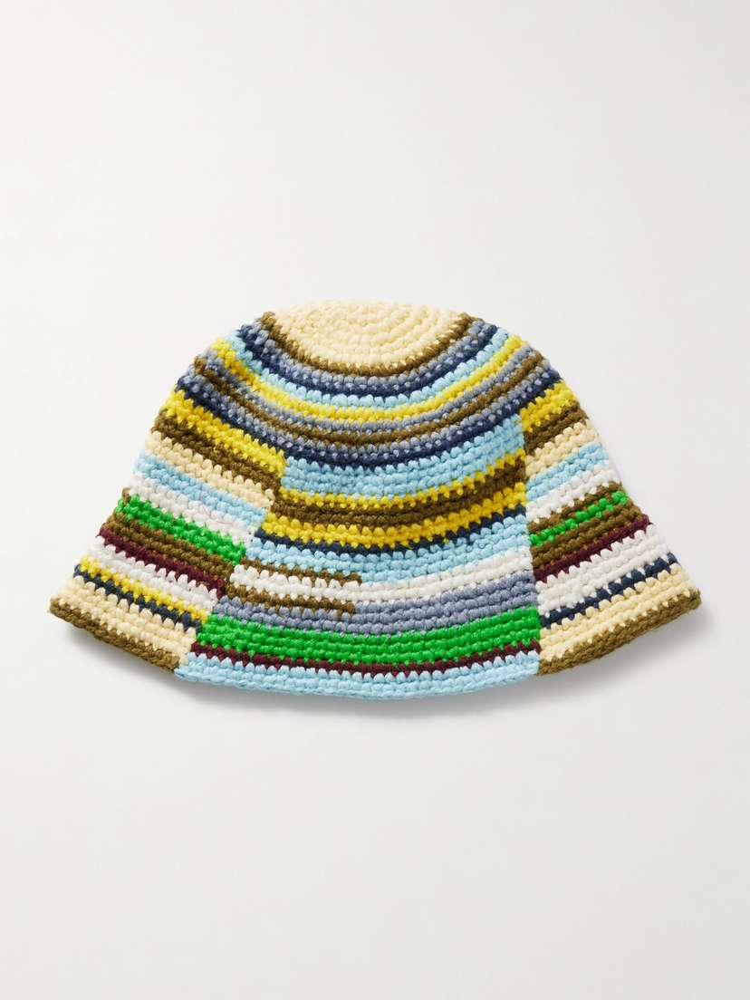 The Elder Statesman Crocheted Organic Cotton Bucket Hat