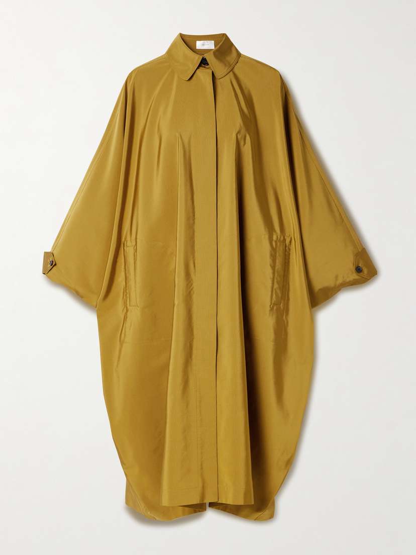 The Row Edyta Oversized Silk And Wool-blend Coat