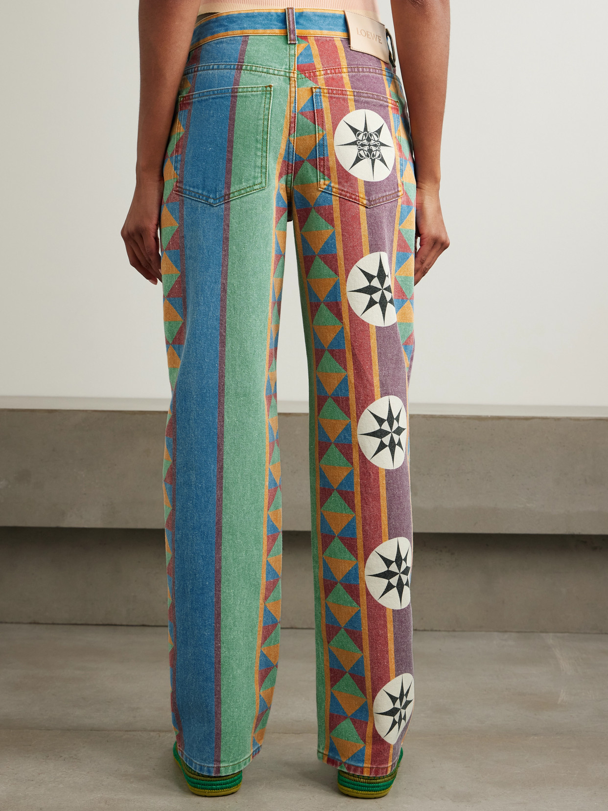 Loewe Abstract Printed Straight-leg Jeans