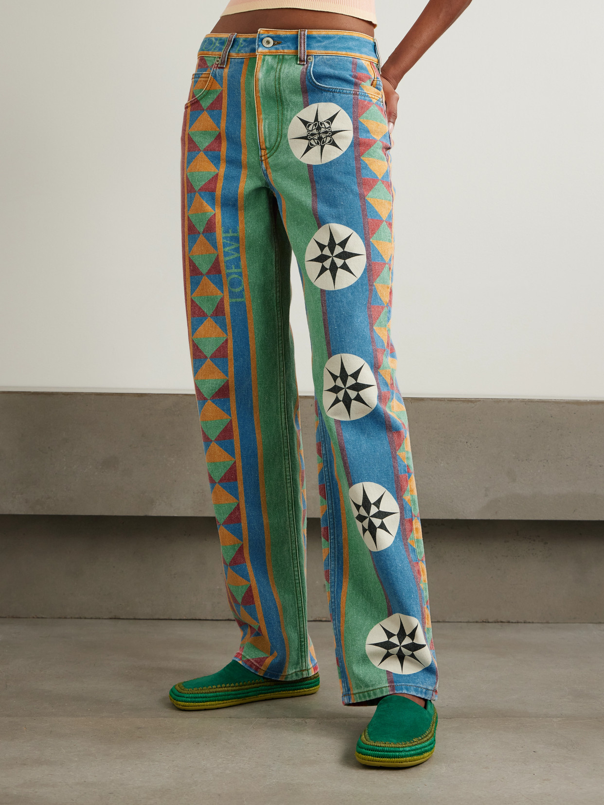 Loewe Abstract Printed Straight-leg Jeans