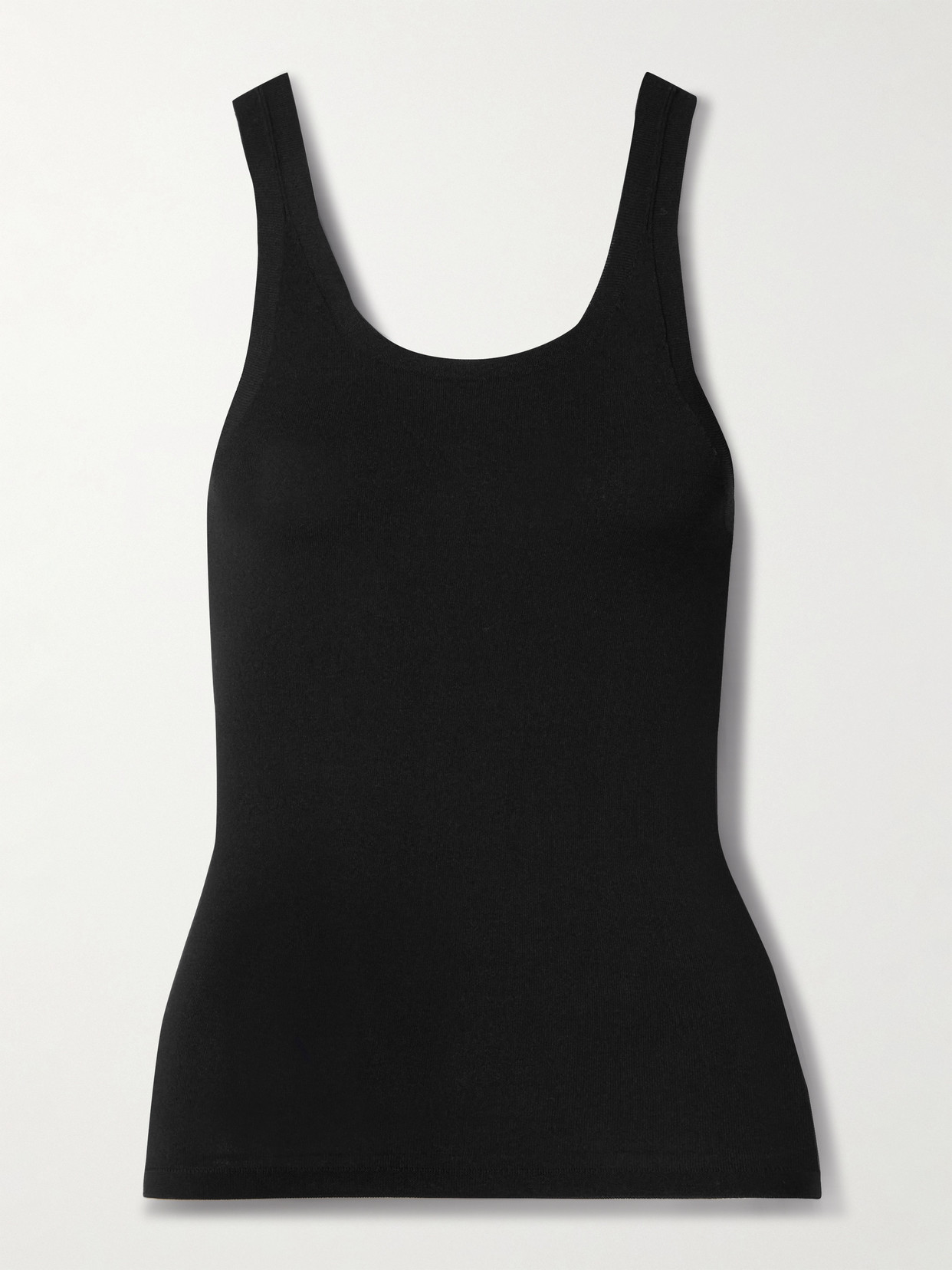 The Row Anthea Stretch-knit Tank In Black