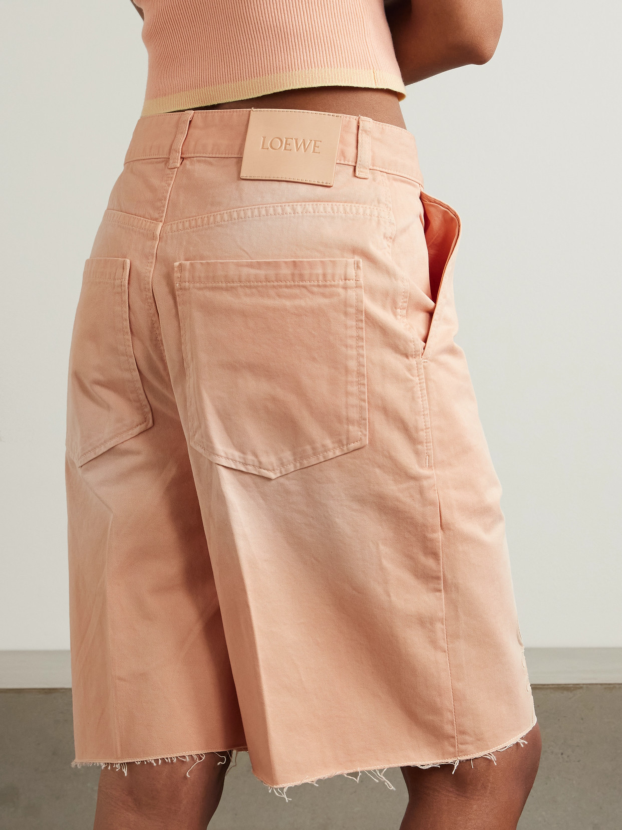 Loewe Paula's Ibiza Anagram Bermuda Shorts In Pink