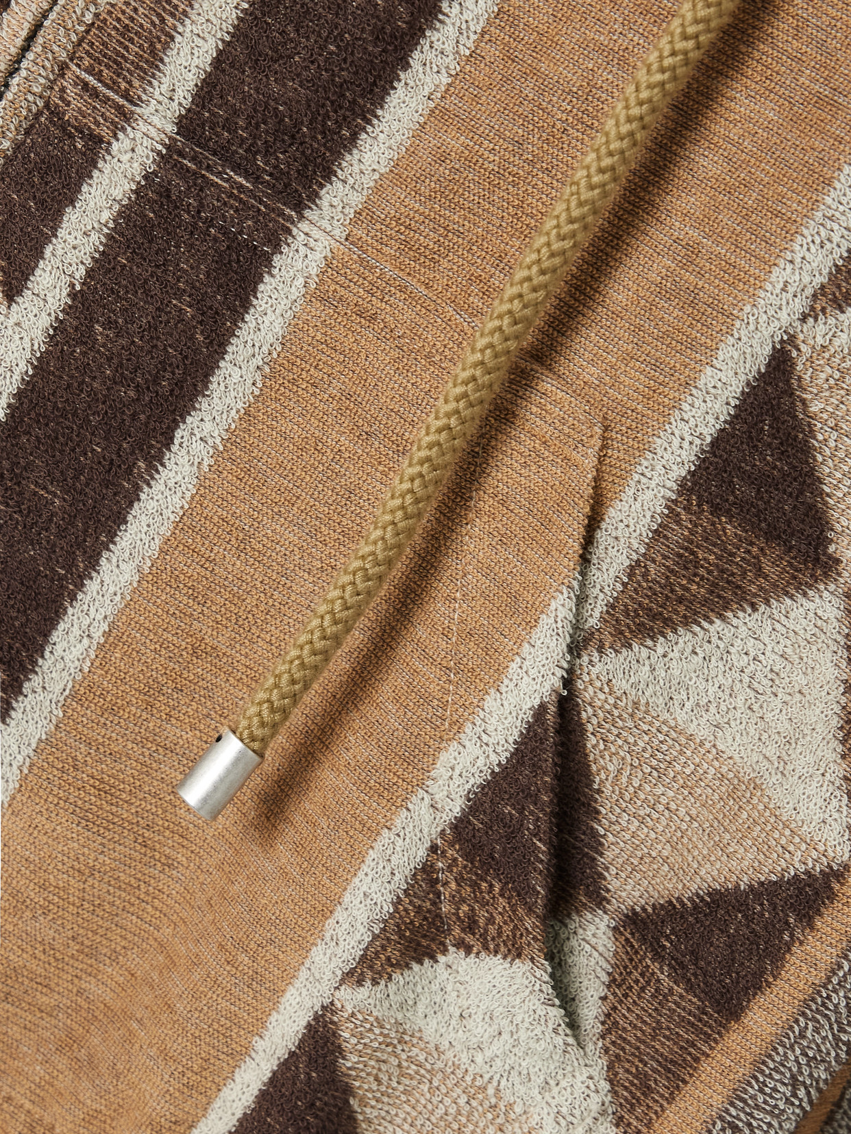 Loewe Jacquard Cotton Blend Hoodie In Neutrals