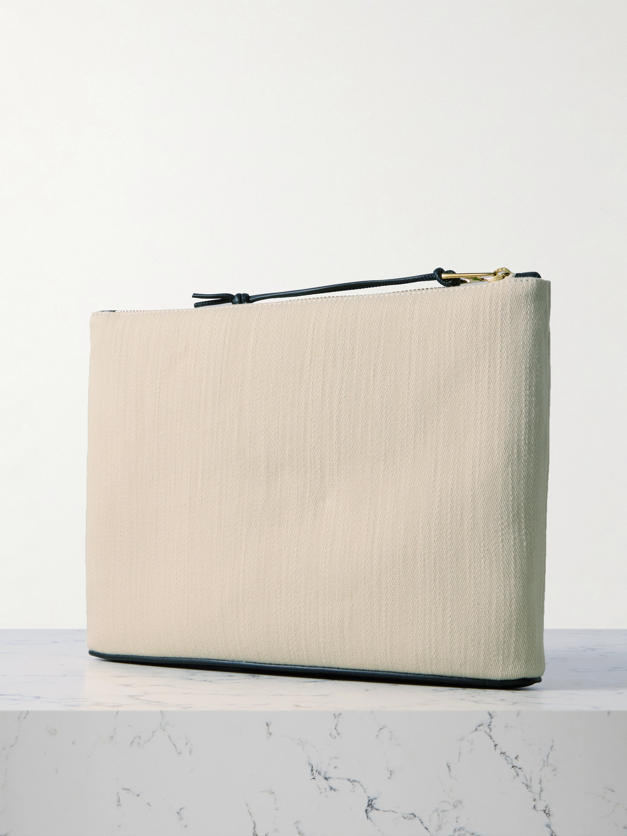LOEWE + PAULA'S IBIZA EMBROIDERED CANVAS CLUTCH