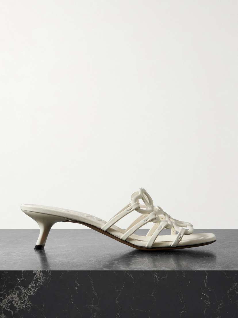 Loewe + Paula's Ibiza Petal Anagram Leather Sandals
