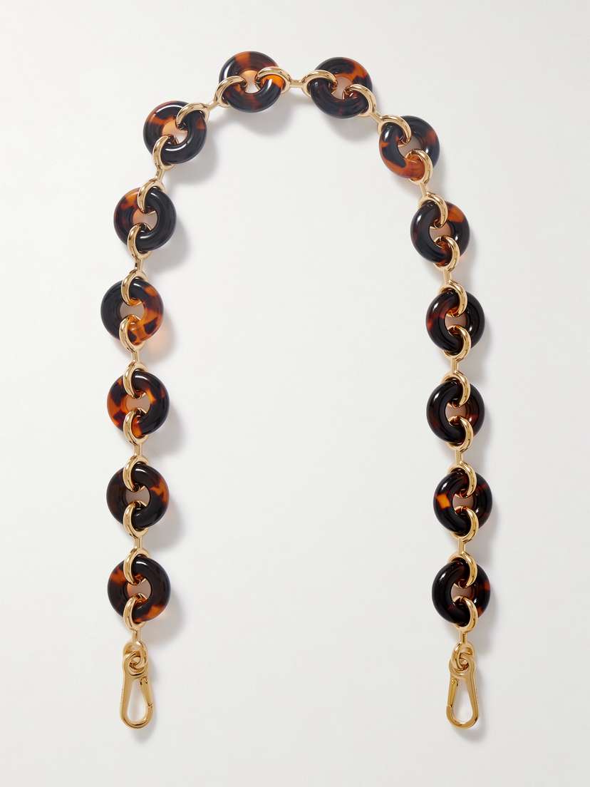 Loewe Chunky Donut Gold-tone And Tortoiseshell Acetate Chain Strap