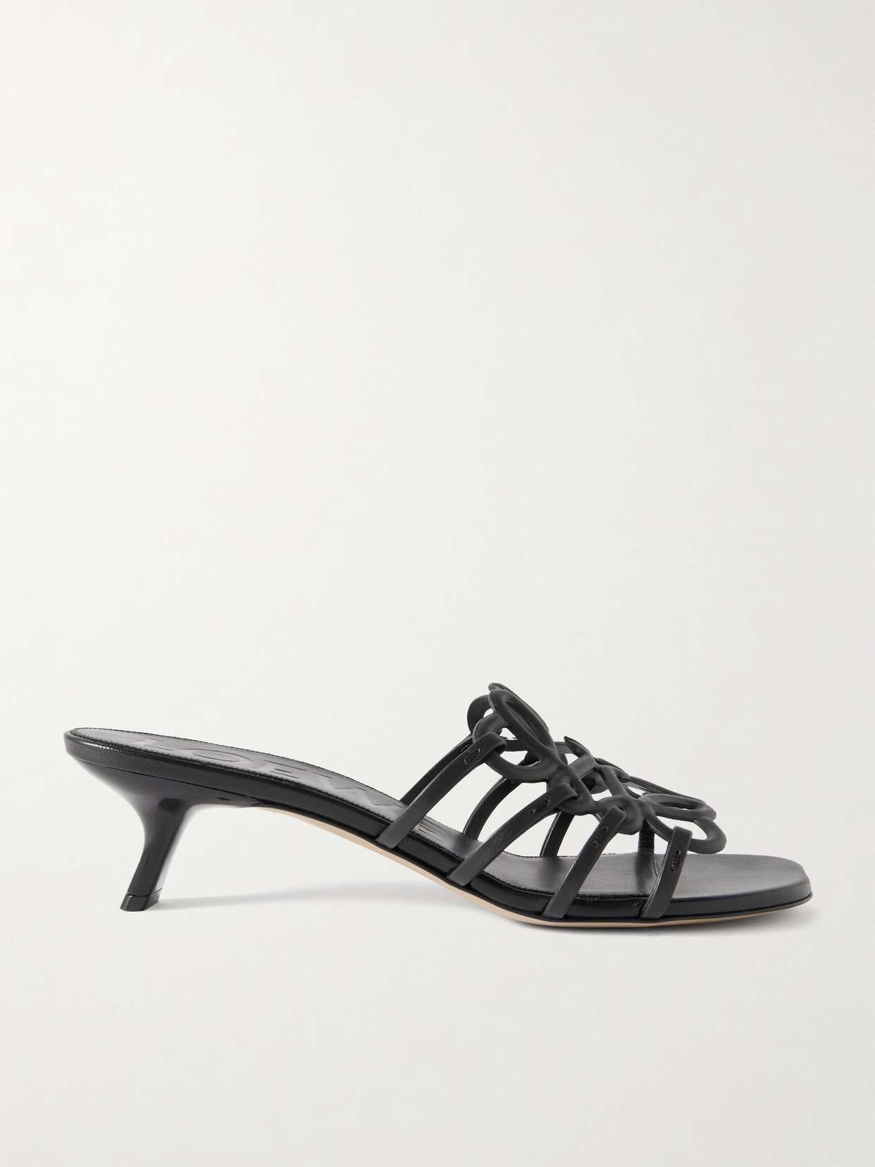 LOEWE + PAULA'S IBIZA PETAL ANAGRAM LEATHER SANDALS