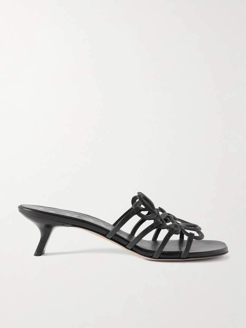 Loewe + Paula's Ibiza Petal Anagram Leather Sandals