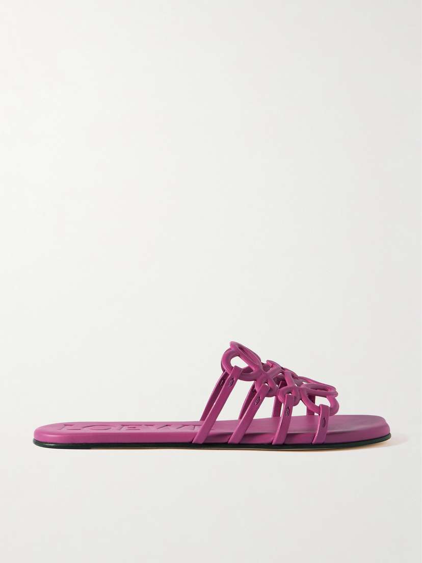 Loewe + Paula's Ibiza Petal Anagram Leather Slides
