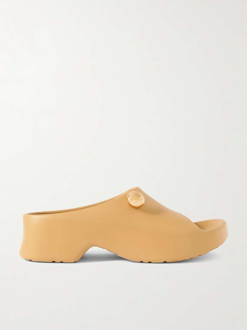 Loewe — + Paula's Ibiza Foam Pebble embellished rubber slides