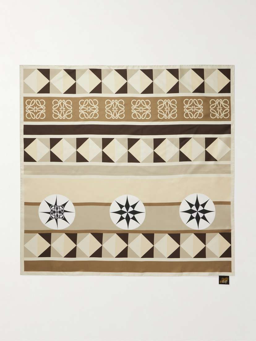 Loewe + Paula's Ibiza Printed Silk-twill Scarf