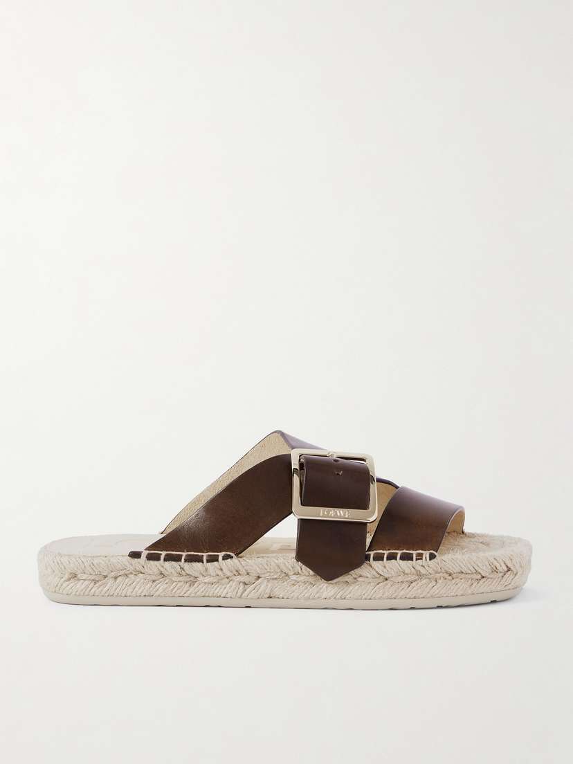 Loewe + Paula's Ibiza Leather Platform Sandals