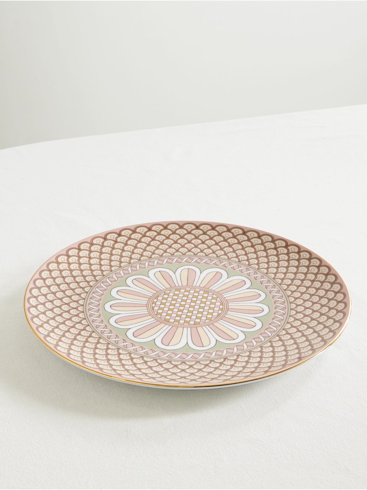 Napoli gold-plated porcelain serving platter