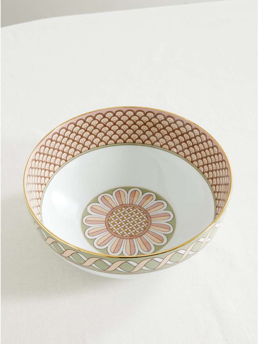 La DoubleJ Odysseus Gold-plated Porcelain Serving Bowl