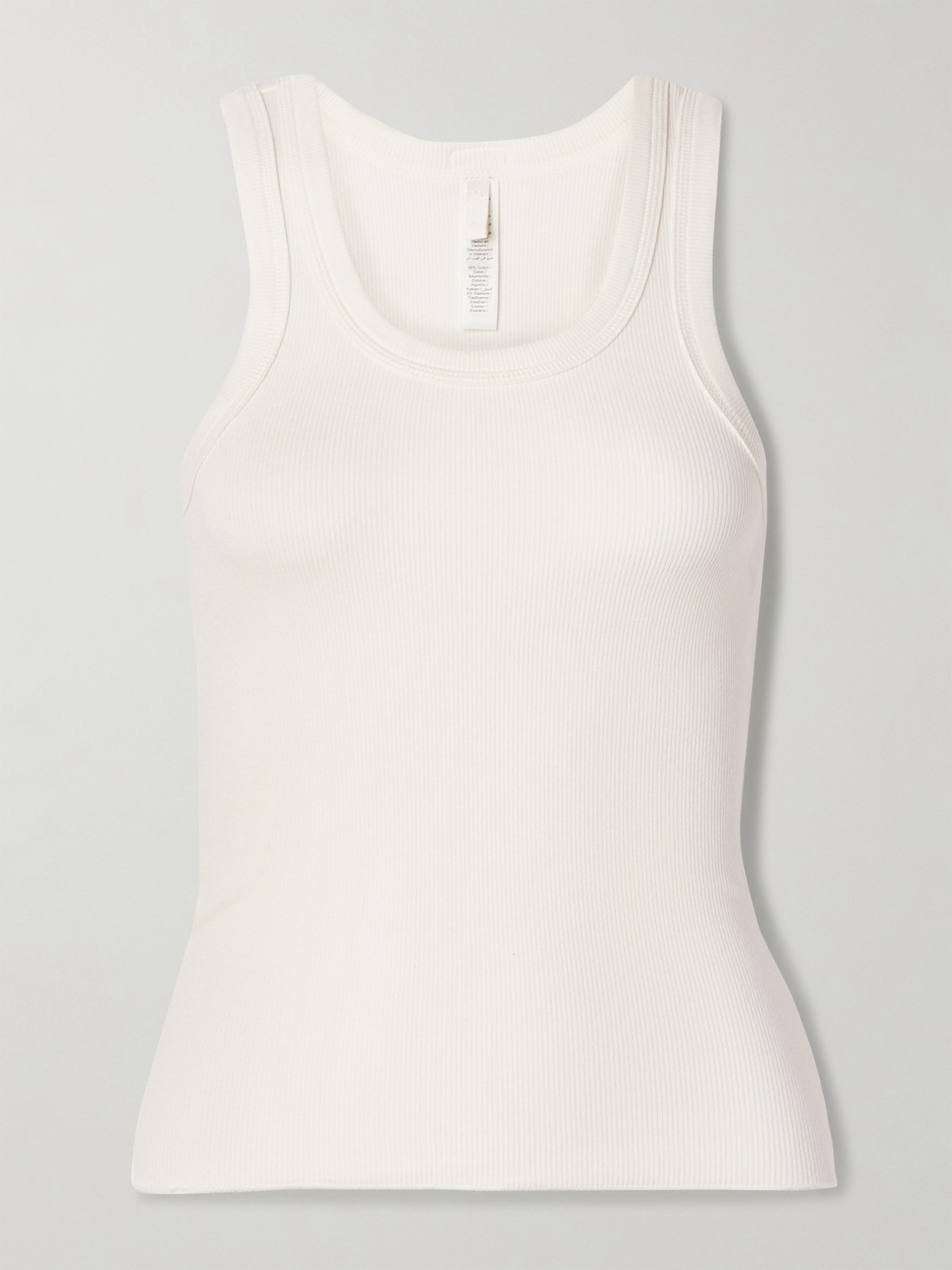 Skims Cotton Rib Tank In Off-white