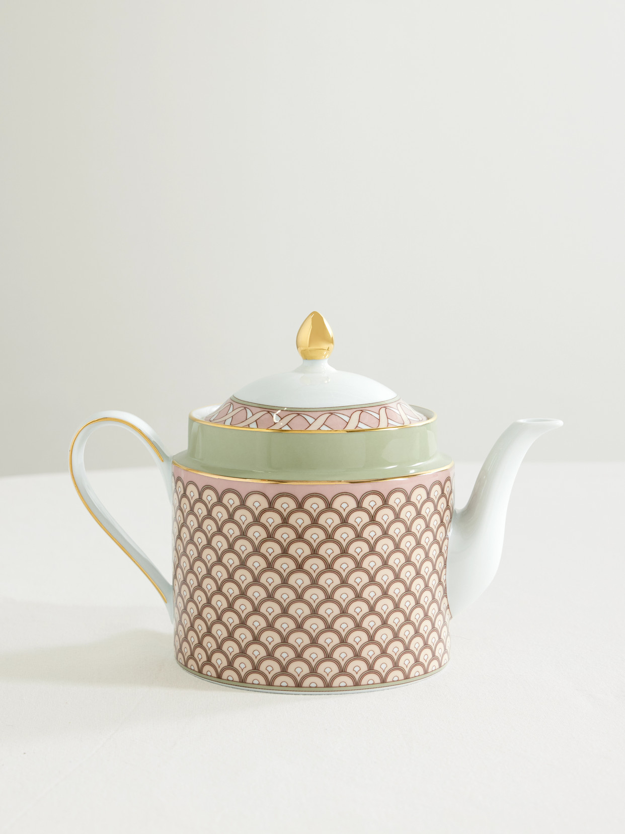 La DoubleJ - Impero Gold-plated Porcelain Teapot - Pink