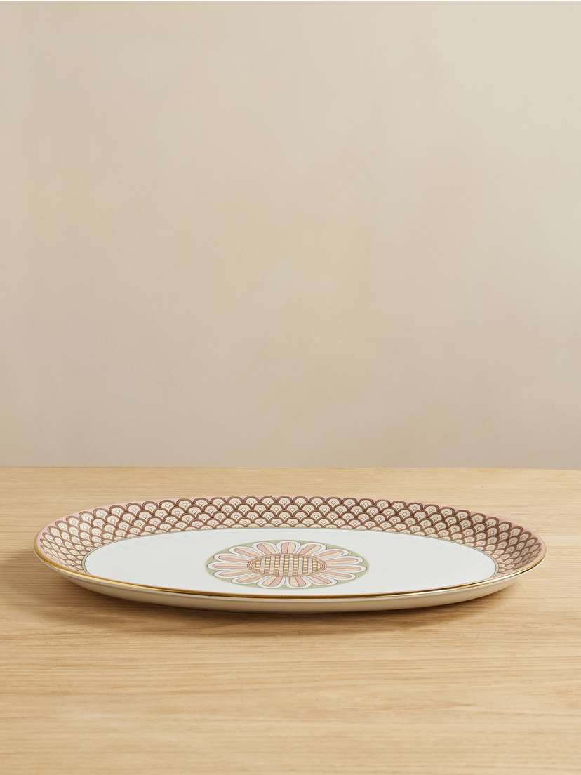 La DoubleJ Gold-plated Porcelain Platter