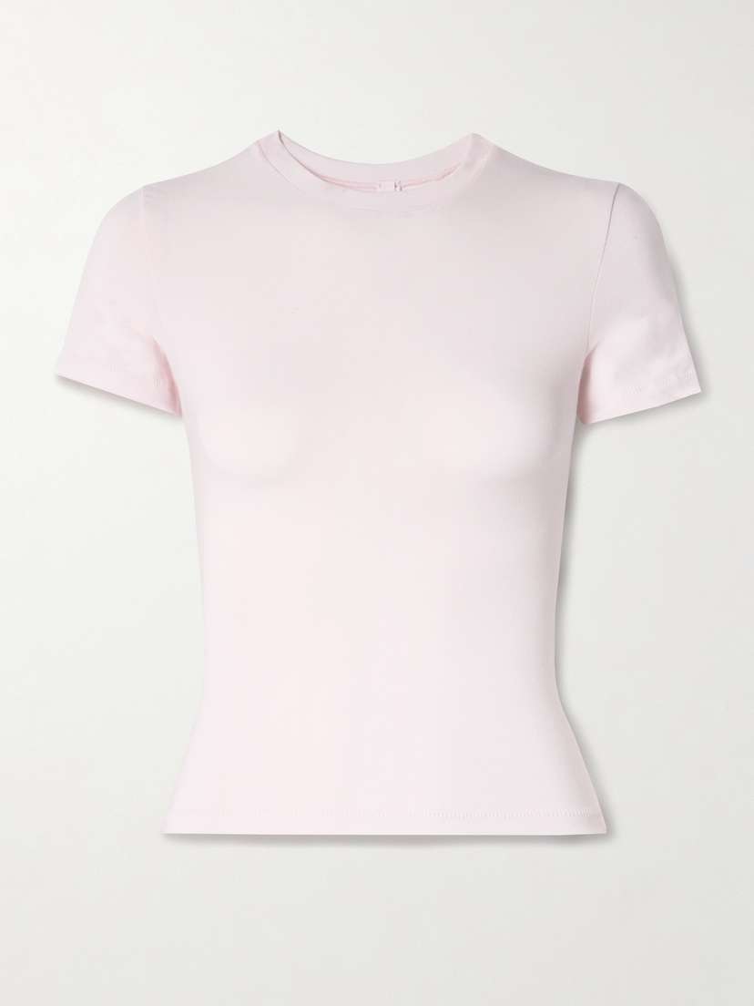 Skims Stretch-cotton Jersey T-shirt - Barely Pink