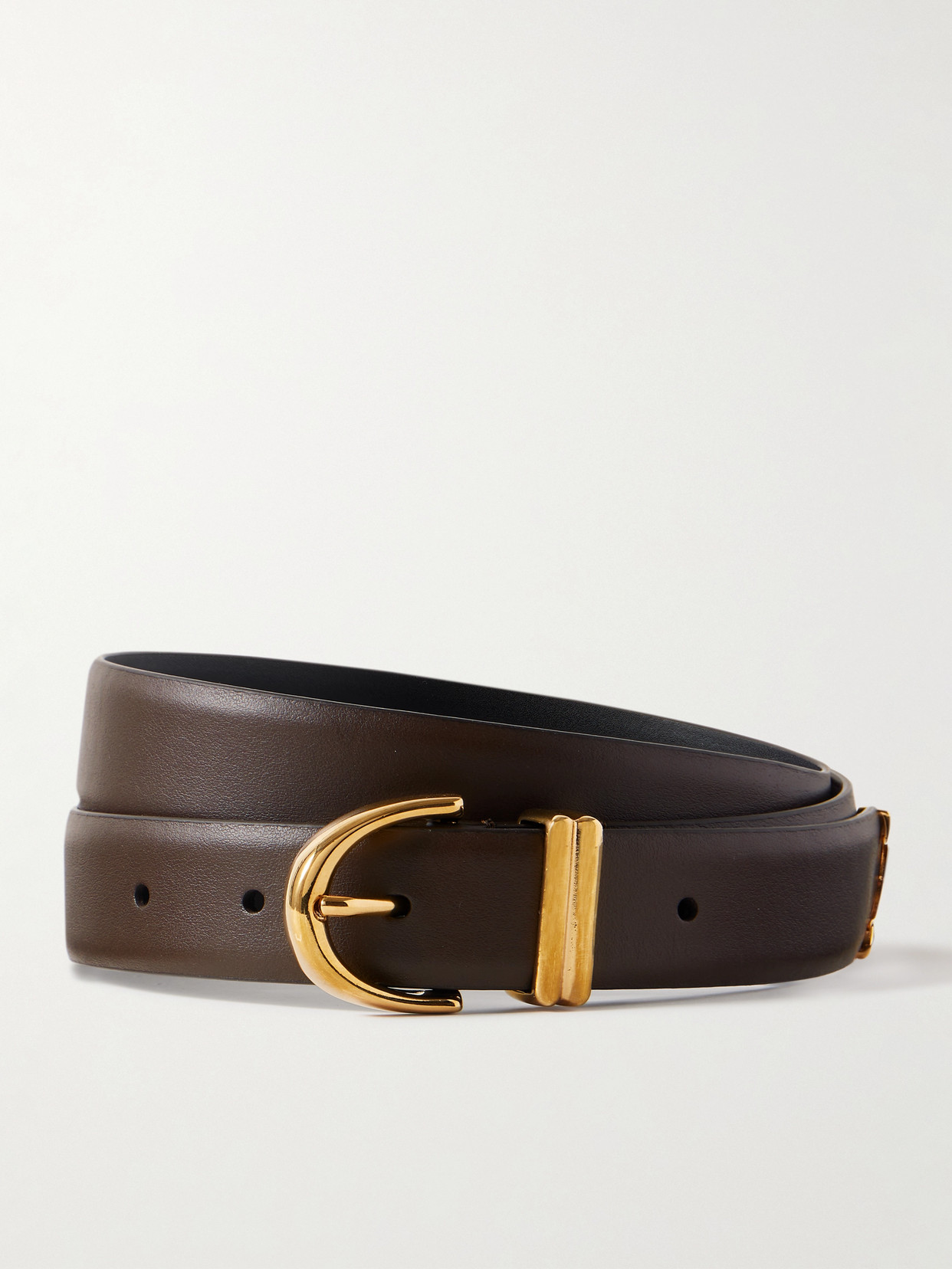 Khaite Bambi Leather Belt In Brown