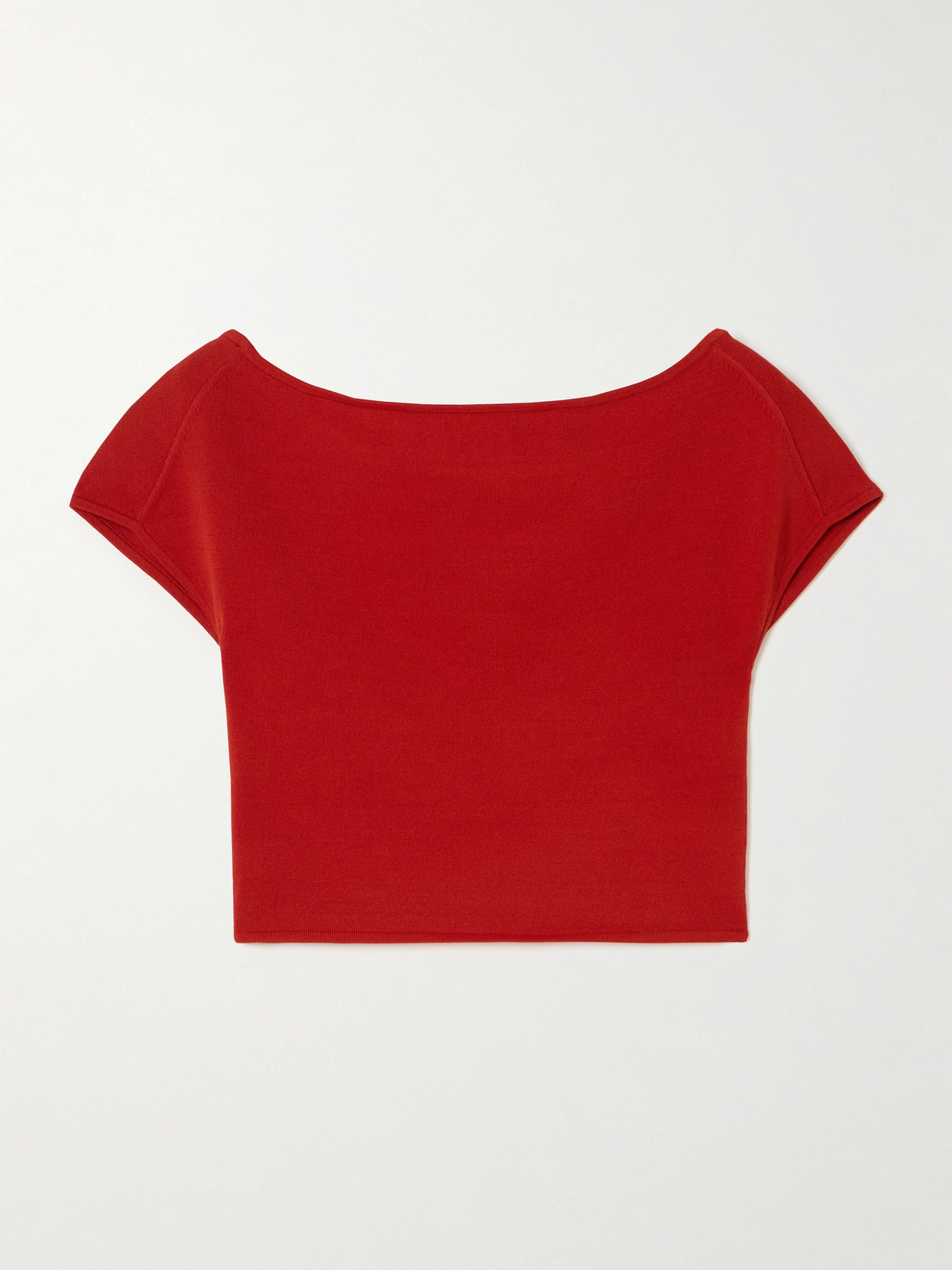 Loulou De Saison Polly Cropped Knitted T-shirt