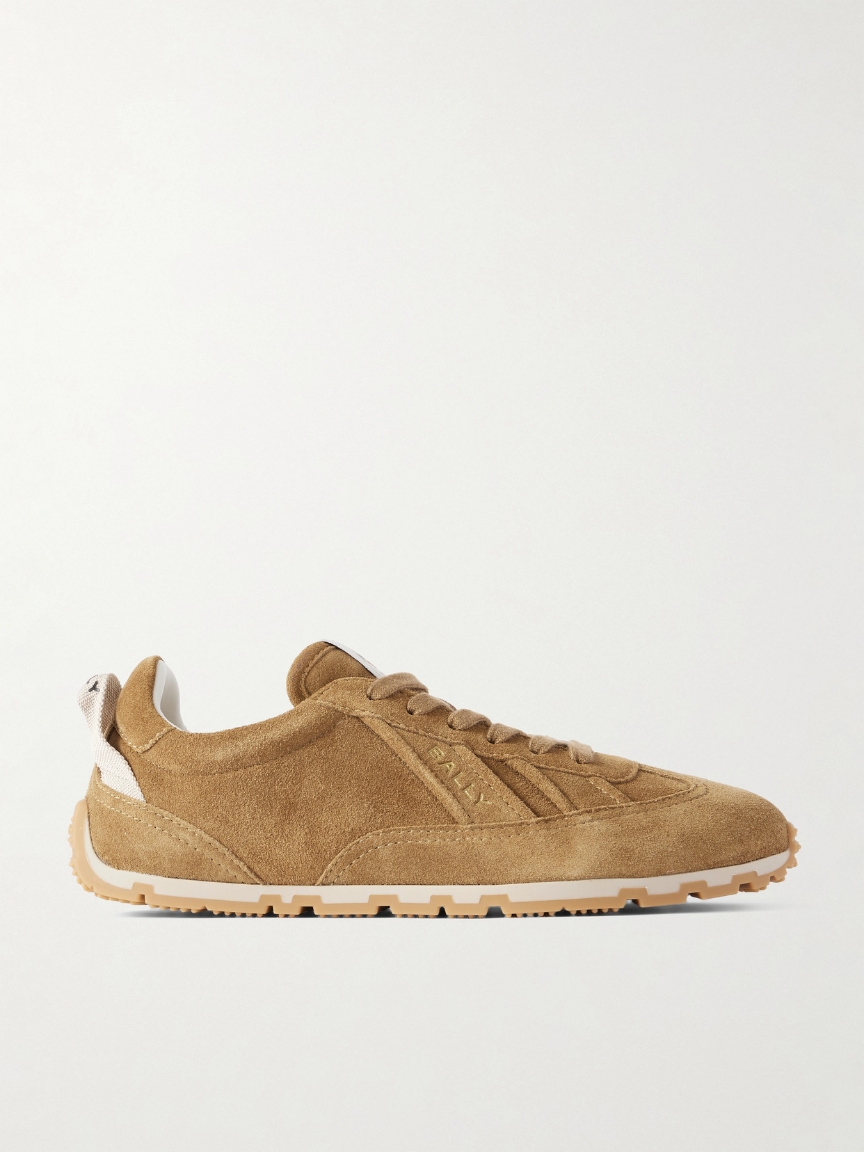 Bally Quest Grosgrain-trimmed Suede Sneakers In Brown