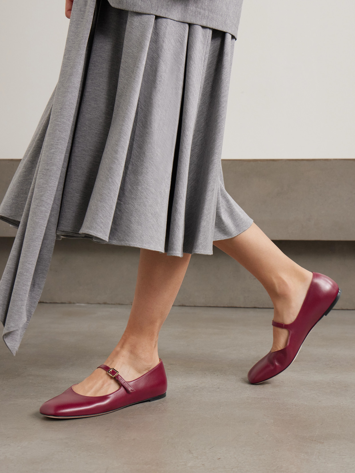 Belkys Leather Mary Jane Ballet Flats