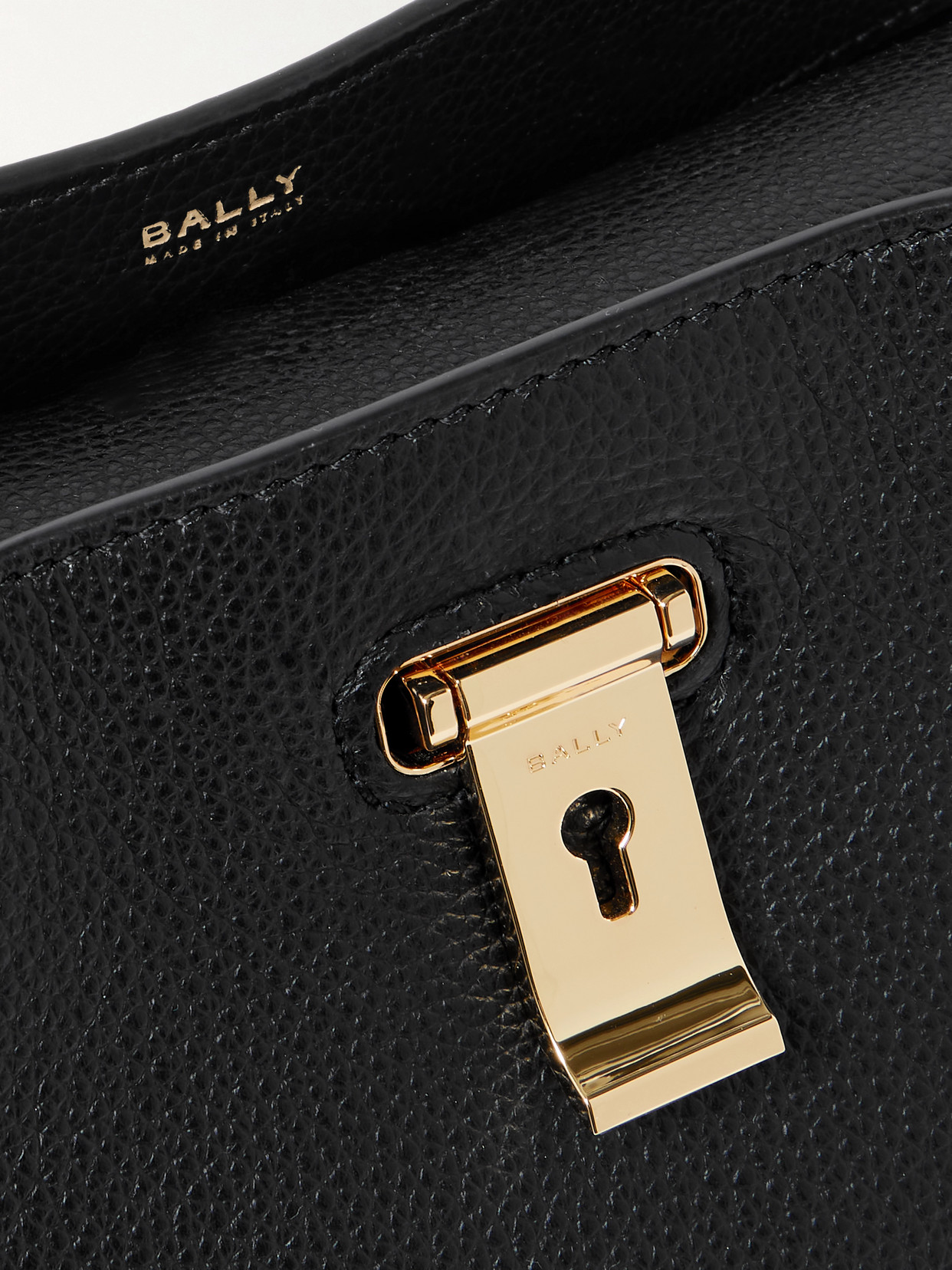 Bally Liv Textured-leather Tote In Black