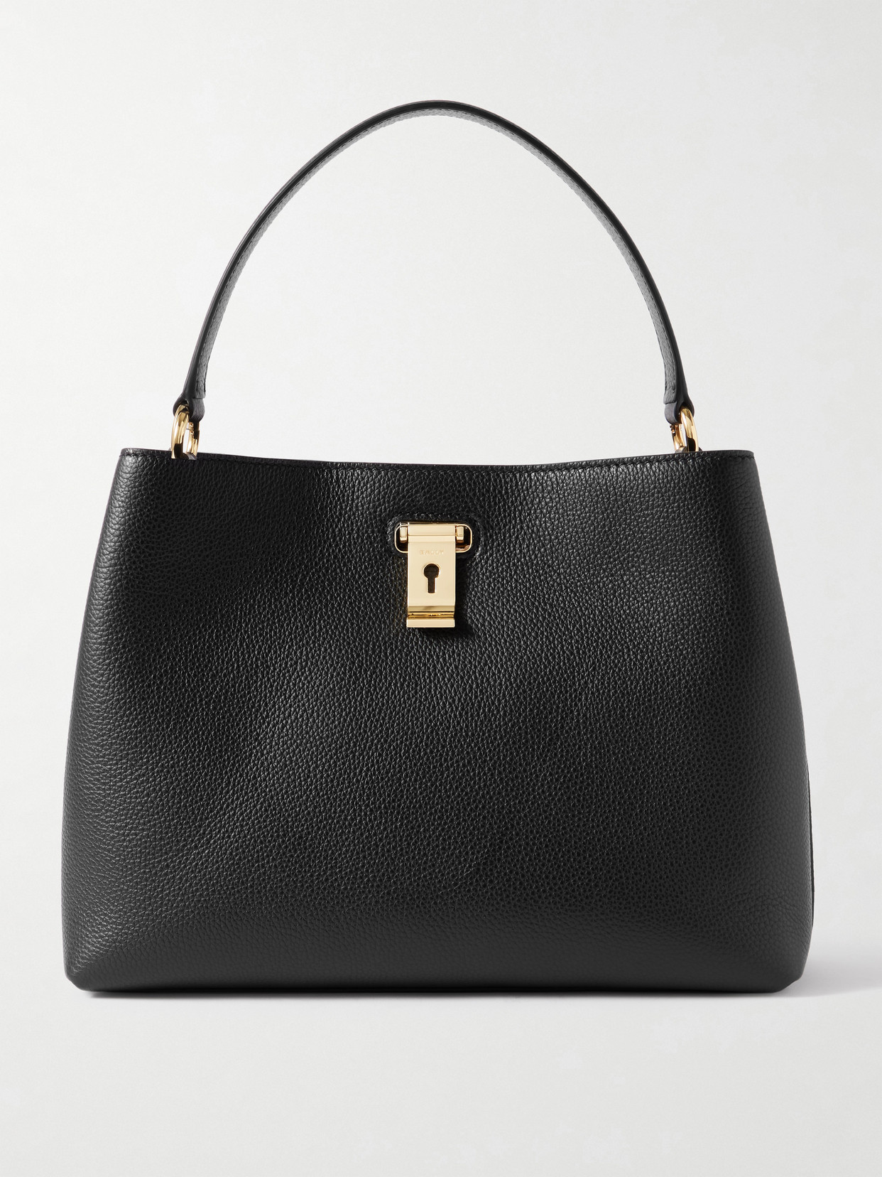 Bally Liv Textured-leather Tote In Black
