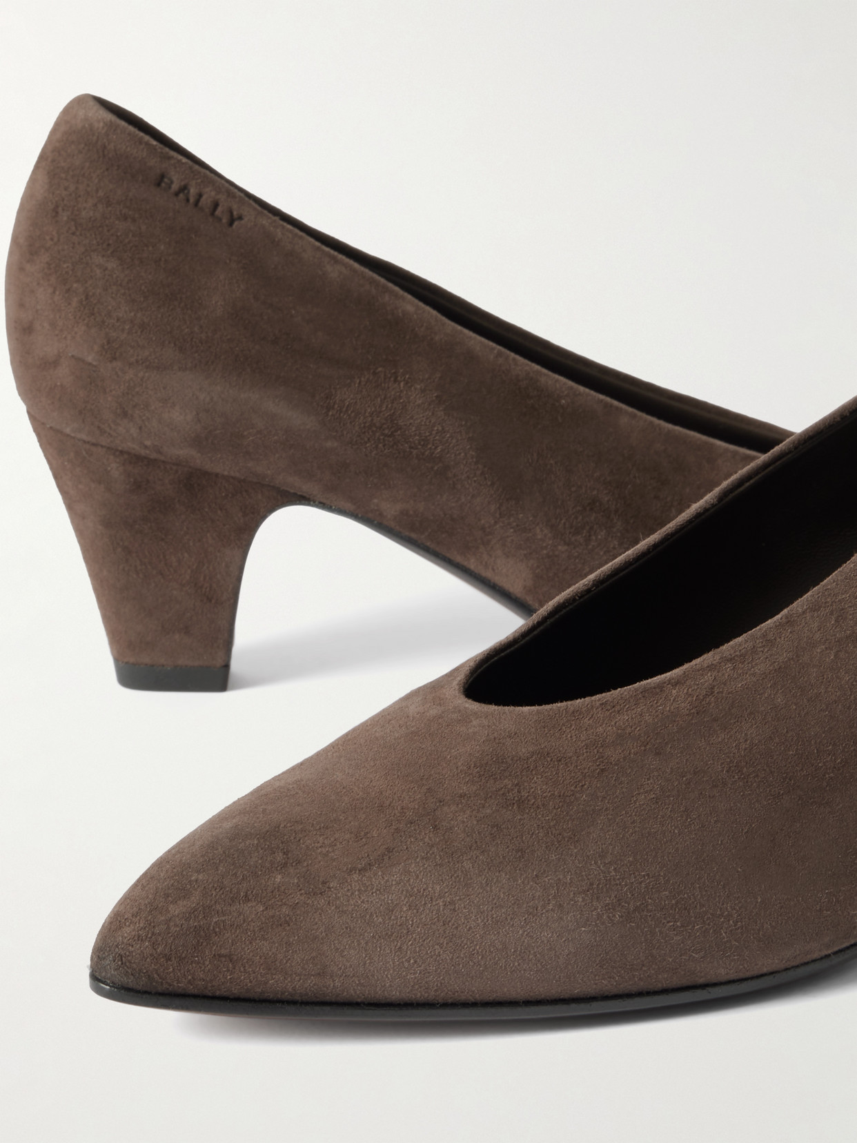 Bally Aline 55 Suede Pumps In Brown