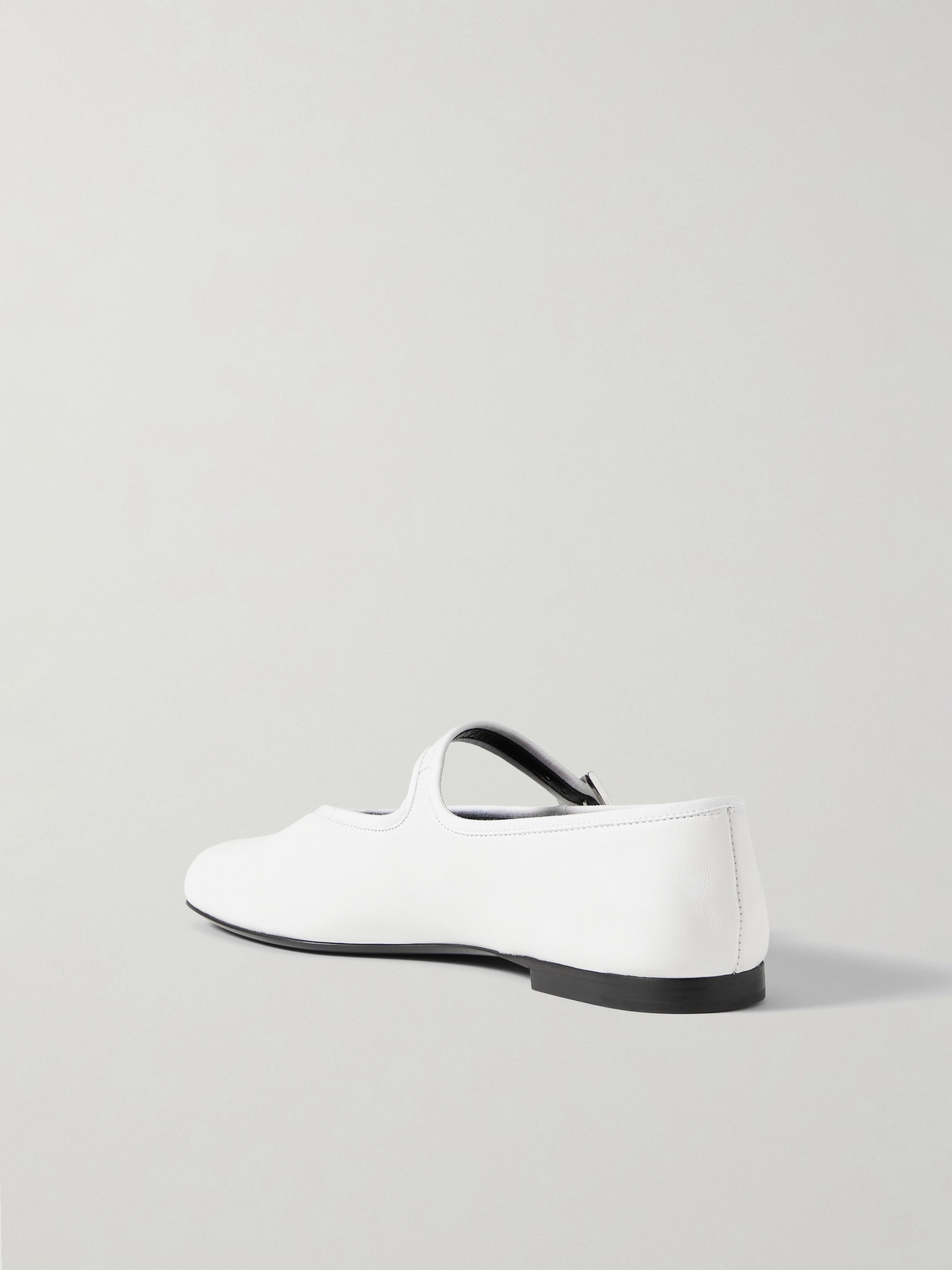 The Row Boheme Leather Mary Jane Ballet Flats In White