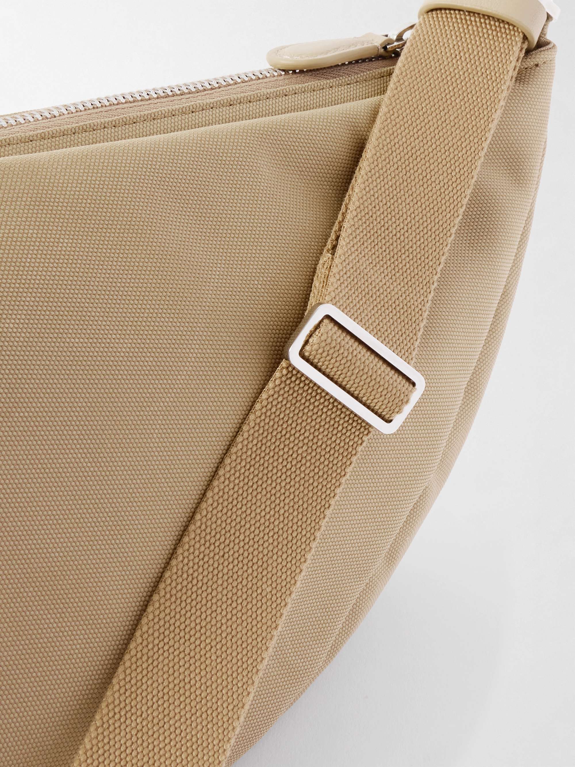 THE ROW Slouchy Banana Two leather-trimmed canvas shoulder bag