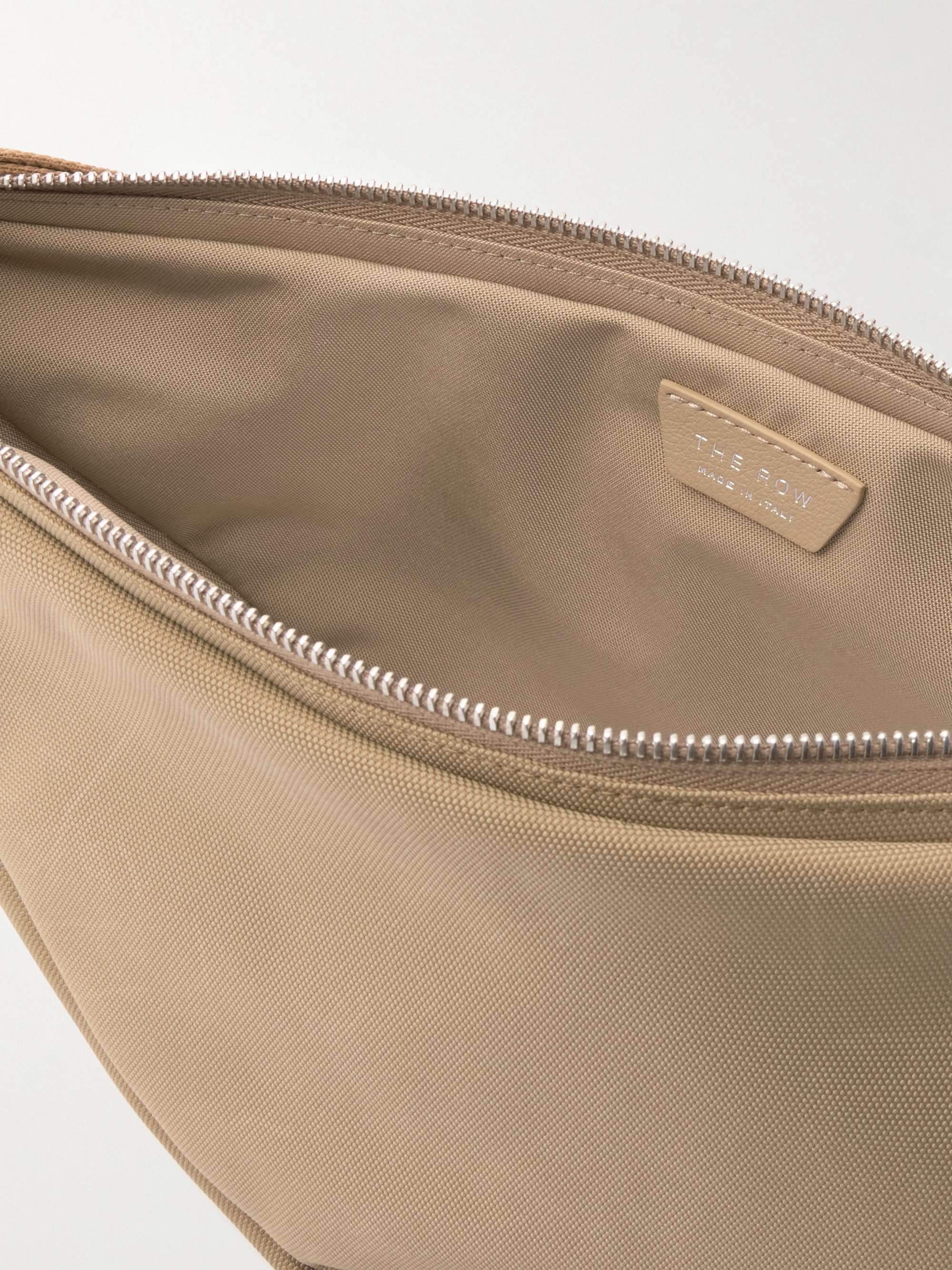THE ROW Slouchy Banana Two leather-trimmed canvas shoulder bag