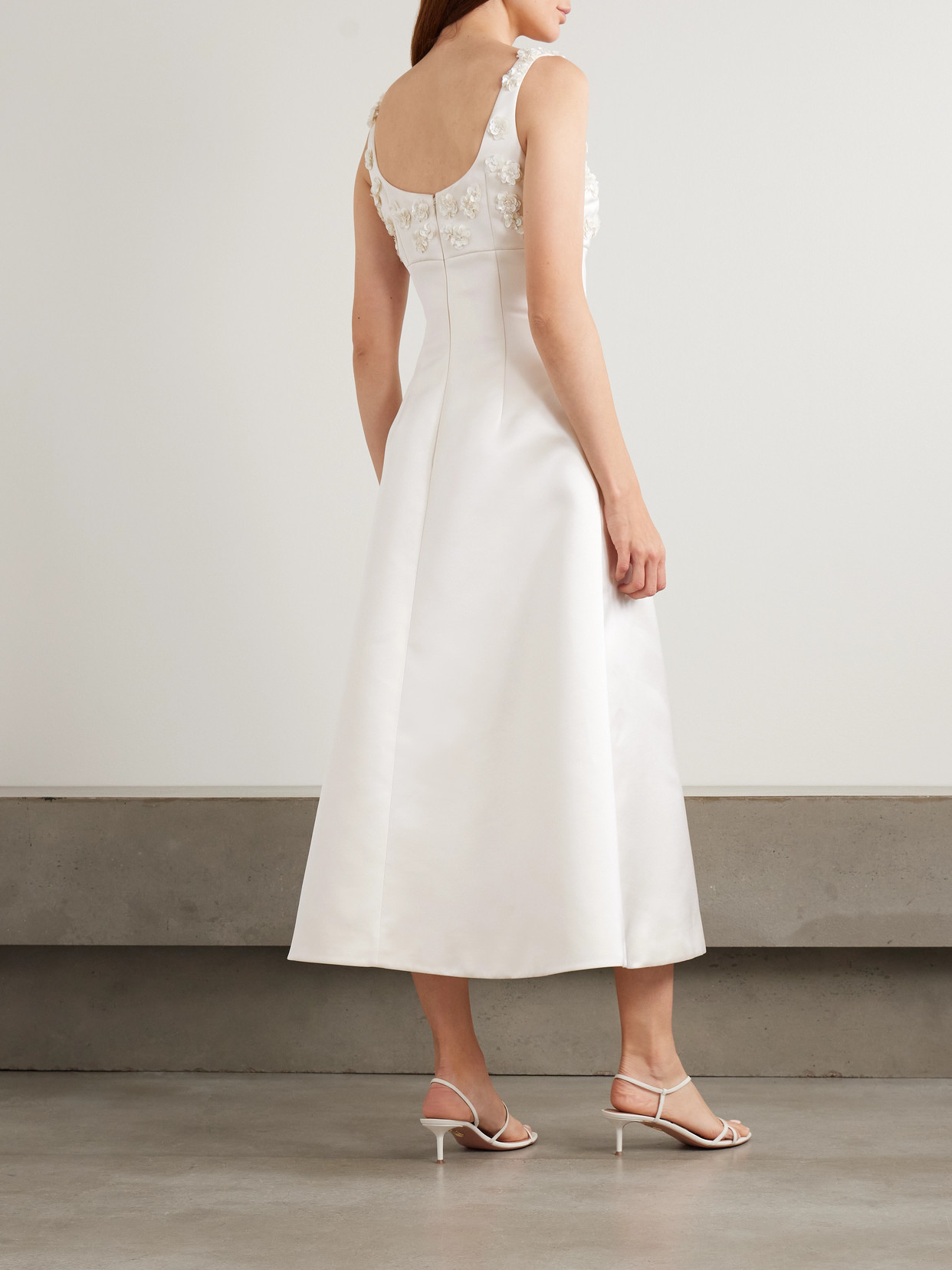 Emilia Wickstead Abella Embellished Mikado Midi Dress
