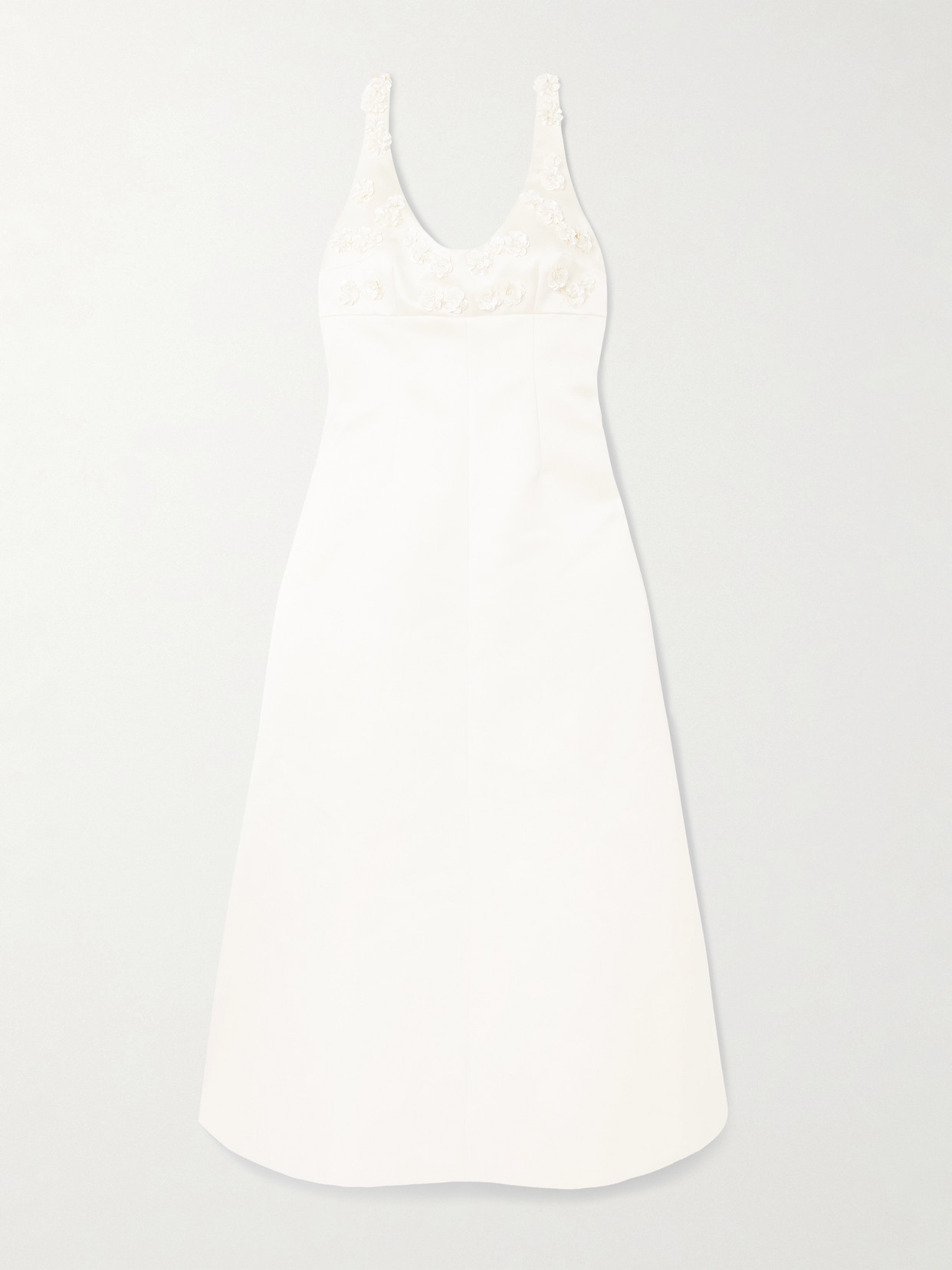Emilia Wickstead Abella Embellished Mikado Midi Dress