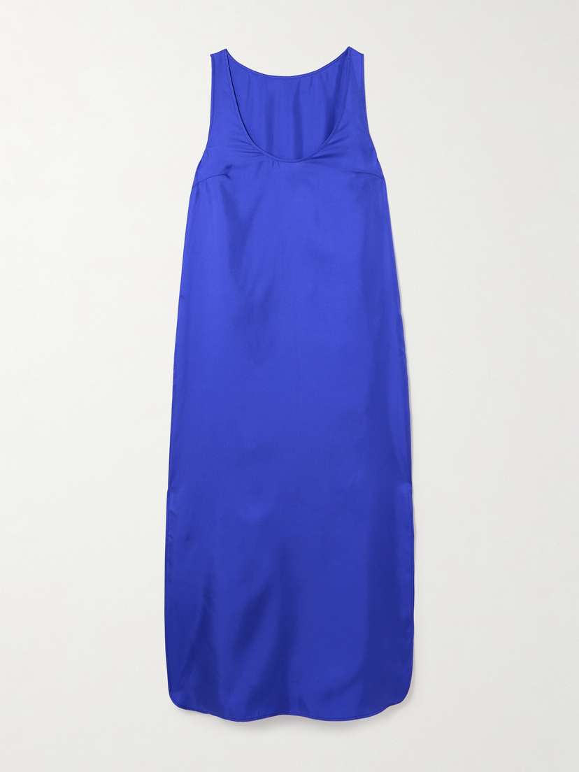 Loulou de Saison Nada Silk-twill Midi Dress